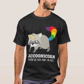 Racoonicorn  Funny rash Panda Raccoon Unicorn T-shirt