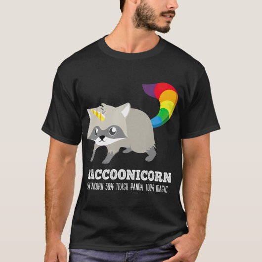Racoonicorn  Funny rash Panda Raccoon Unicorn T-shirt (Voorkant)