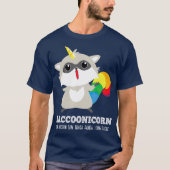 Racoonicorn  Funny Trash Panda Raccoon Unicorn T-shirt (Voorkant)