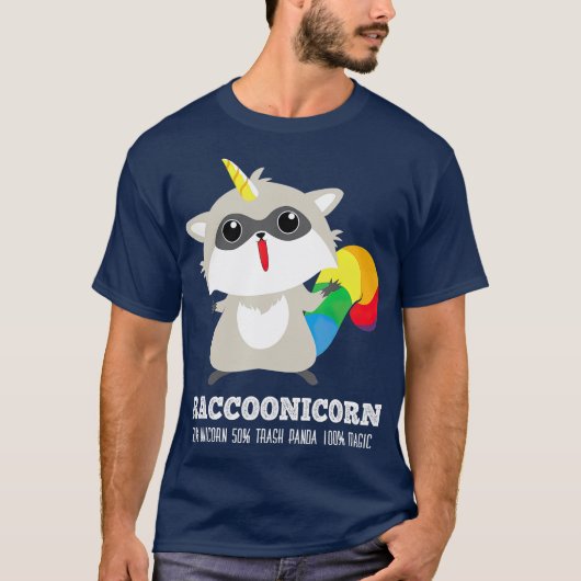 Racoonicorn  Funny Trash Panda Raccoon Unicorn T-shirt (Voorkant)