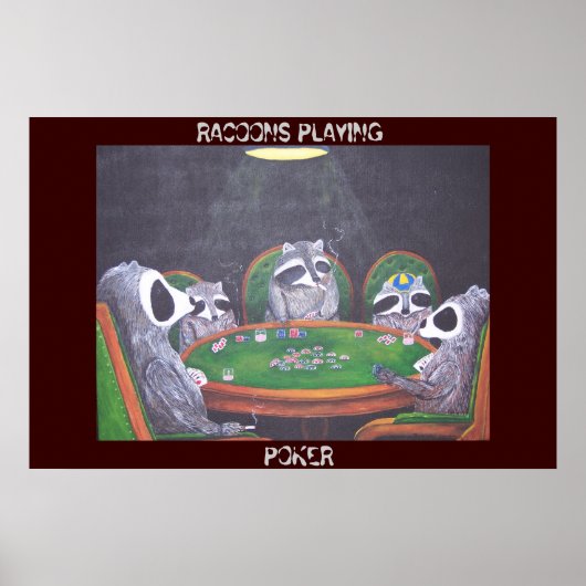 RACOONS DIE POKER SPELEN POSTER (Voorkant)