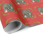 Racoons Red Wrapping Paper Cadeaupapier (Rol Hoek)