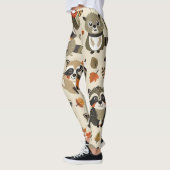 Racoons Waterverf Aangepast patroon Leggings (Links)