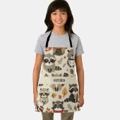 Racoons Waterverf Aangepast patroon Schort (Insitu)