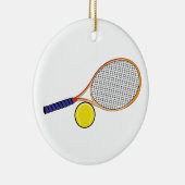 Racquet en Ball Keramisch Ornament (Rechts)