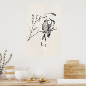  Racquet Tail Hummingbird Personalized Bird Poster (Keuken)