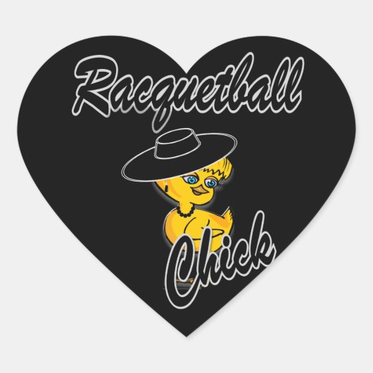 Racquetball Chick #4 Hart Sticker (Voorkant)