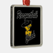 Racquetball Chick #4 Metalen Ornament (Rechts)