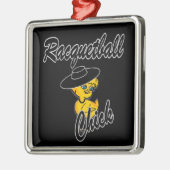 Racquetball Chick #4 Metalen Ornament (Links)