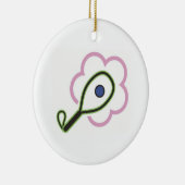 Racquetball Girl Keramisch Ornament (Rechts)