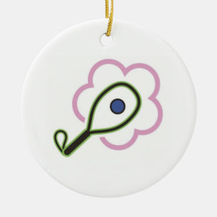 Racquetball Girl Keramisch Ornament