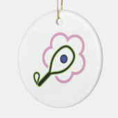 Racquetball Girl Keramisch Ornament (Links)