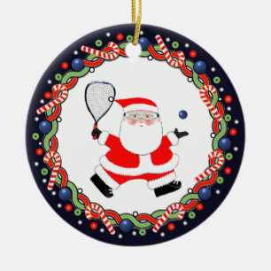Racquetball Holiday Gift Keramisch Ornament
