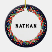 Racquetball Holiday Gift Keramisch Ornament (Achterkant)