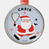 Racquetball Holiday Keepomwille Gift Metalen Ornament (Voorkant)