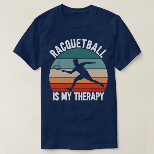 Racquetball is mijn therapie t-shirt (Design voorkant)