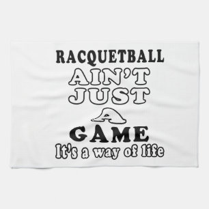Racquetball is niet alleen een spel, het is een ma theedoek