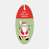 Racquetball Kerst Keepsake Metalen Ornament (Voorkant links)