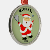 Racquetball Kerstmis Collectible Metalen Ornament (Rechts)