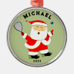 Racquetball Kerstmis Collectible Metalen Ornament