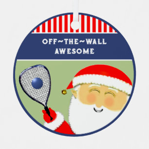 Racquetball Kerstmis Collectible Metalen Ornament