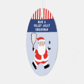 Racquetball Kerstmis Collectible Metalen Ornament (Voorkant links)