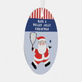 Racquetball Kerstmis Collectible Metalen Ornament (Voorkant Rechts)