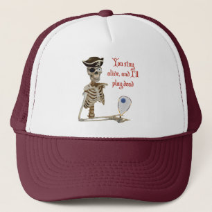 Racquetball Pirate Blijf leven Trucker Pet