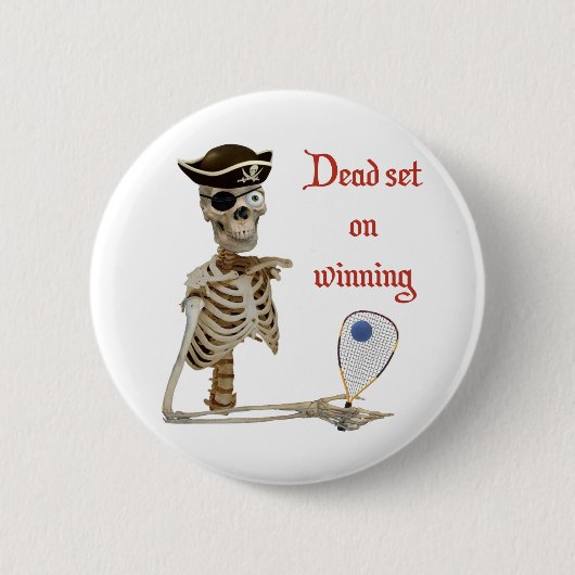 Racquetball Pirate Dead Ronde Button 5,7 Cm (Voorkant)