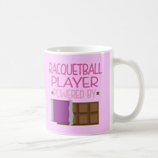 Racquetball Player Chocolate Gift voor haar Koffiemok (Rechts)