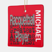 Racquetball Player Extraordinaire CUSTOM Keramisch Ornament (Links)