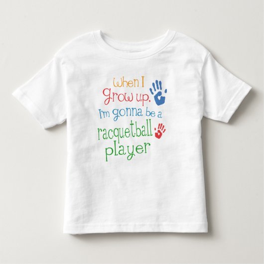 Racquetball Player (Future) Baby Baby T-Shirt (Voorkant)