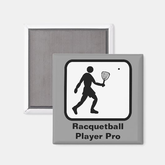 Racquetball Player Pro Magneet (Voorkant / Achterkant)