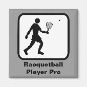 Racquetball Player Pro Magneet (Voorkant)