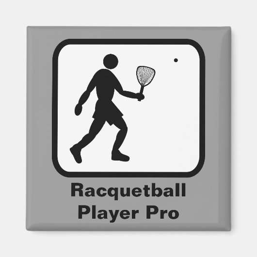 Racquetball Player Pro Magneet (Voorkant)