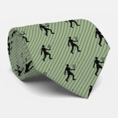 Racquetball Player Silhouette — Diagonale strepen Stropdas (Opgerold)