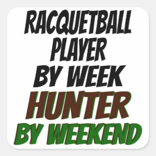 Racquetball speler Hunter Vierkante Sticker