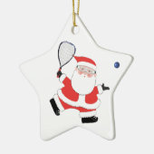 Racquetball speler Kerstmis Collectible Keramisch Ornament (Links)