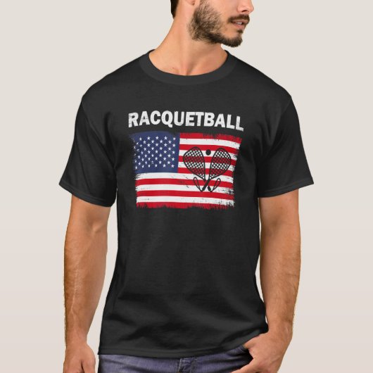 Racquetball speler Racquetball Crew Racquet Sport T-shirt (Voorkant)