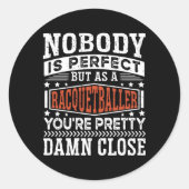 Racquetball speler Racquetball Ronde Sticker (Voorkant)