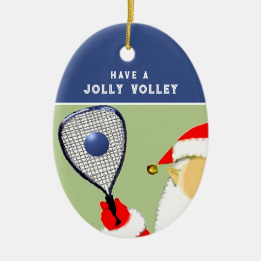 Racquetball Speler Vakantie Gift Keramisch Ornament (Voorkant)