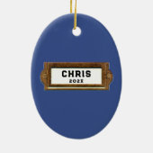 Racquetball Speler Vakantie Gift Keramisch Ornament (Achterkant)