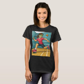 Racquetballvrouw T-shirt (Voorkant volledig)