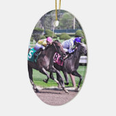 RACTIE UIT HISTORISCHE SARATOGA KERAMISCH ORNAMENT (Links)