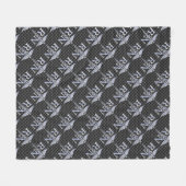 Racy Registered Nurse RN Silver Caduceus Snakes Fleece Deken (Voorkant (Horizontaal))