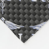 Racy Registered Nurse RN Silver Caduceus Snakes Fleece Deken (Hoek)