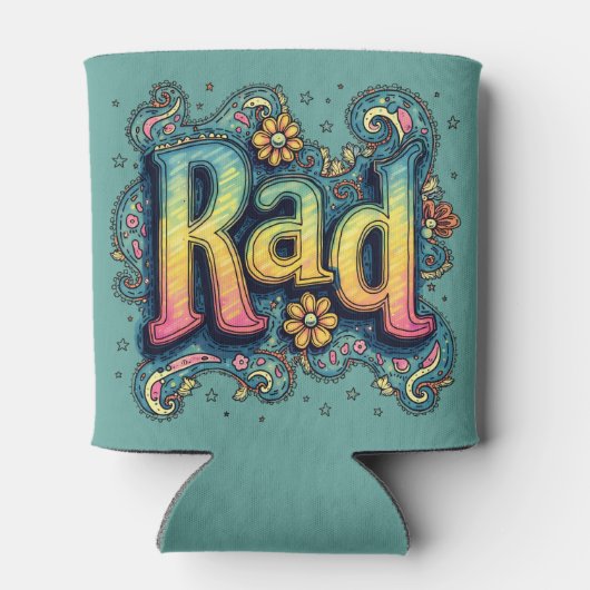 RAD 70s Groovy Psychedelic Aesthetic Blikjeskoeler (Achterkant)