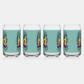 RAD 70s Groovy Psychedelic Aesthetic Blikvorm Glas (Links)
