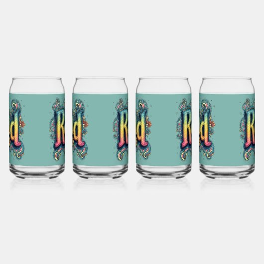 RAD 70s Groovy Psychedelic Aesthetic Blikvorm Glas (Links)