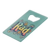 RAD 70s Groovy Psychedelic Aesthetic Creditkaart Flessenopener (Achterkant Gekanteld)